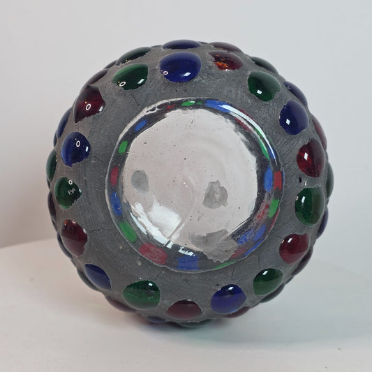 Colorful Mosaic Bubble Glass Vase