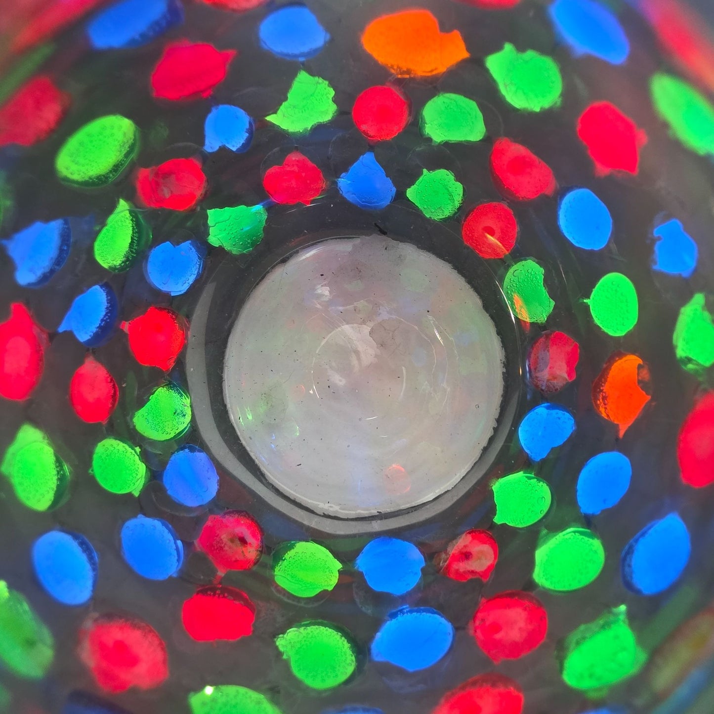 Colorful Mosaic Bubble Glass Vase