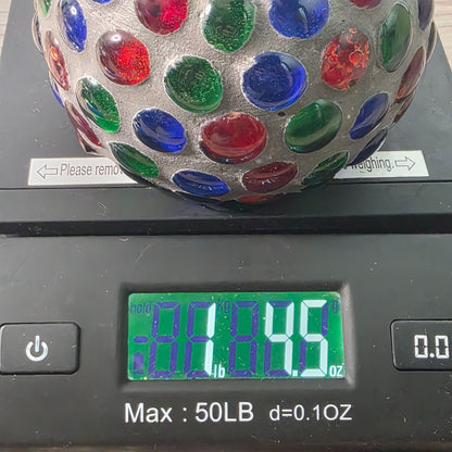 Colorful Mosaic Bubble Glass Vase
