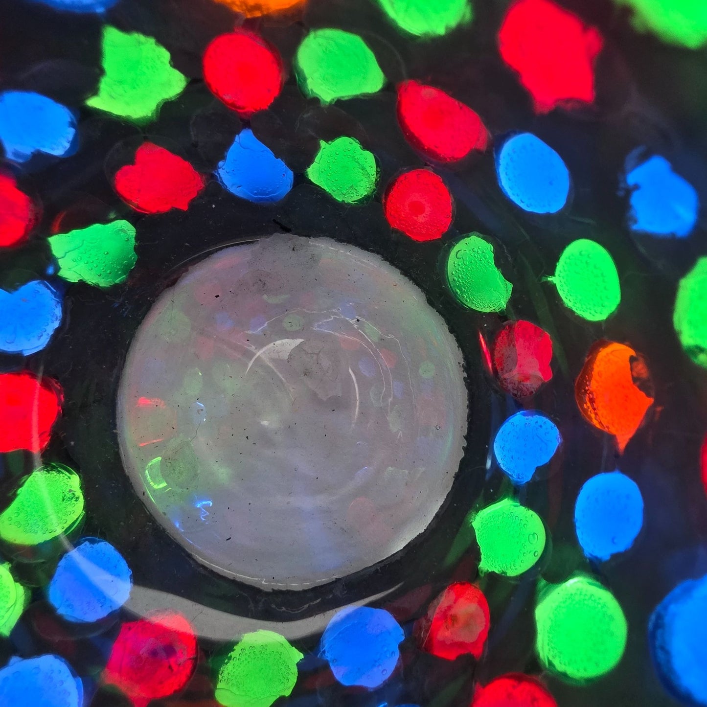 Colorful Mosaic Bubble Glass Vase