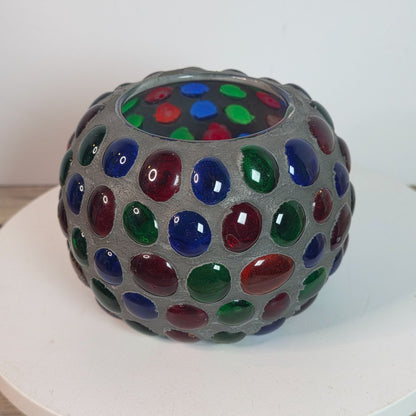 Colorful Mosaic Bubble Glass Vase