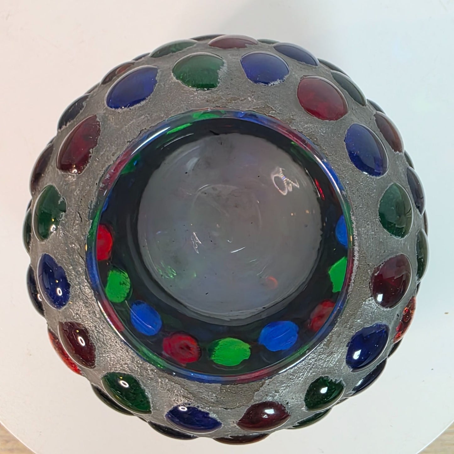 Colorful Mosaic Bubble Glass Vase