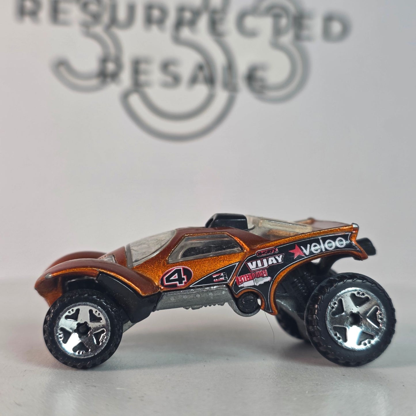 Hot Wheels 2003 Da'Kar First Editions Orange Veloo Vijay Dakar Rally #4
