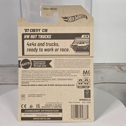 Hot Wheels 67 Chevy C10 Black & Gold 1:64 Scale Model Car NW Hot Trucks New In Box