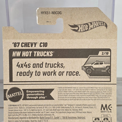 Hot Wheels 67 Chevy C10 Black & Gold 1:64 Scale Model Car NW Hot Trucks New In Box