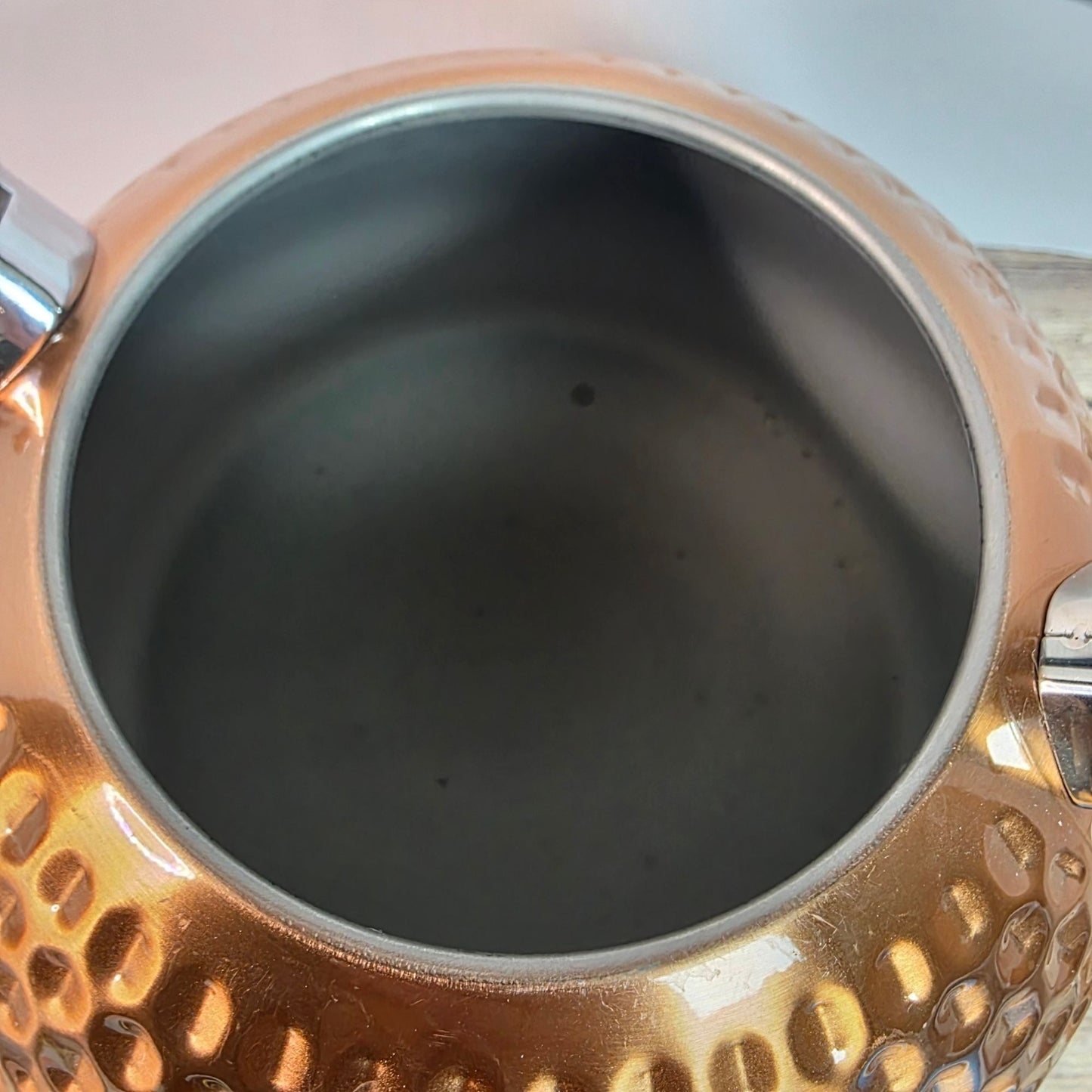 Hammered Copper Stainless Steel Tea Kettle By Balduzzi - Induction & Gas Safe Italian Style Missing Lid