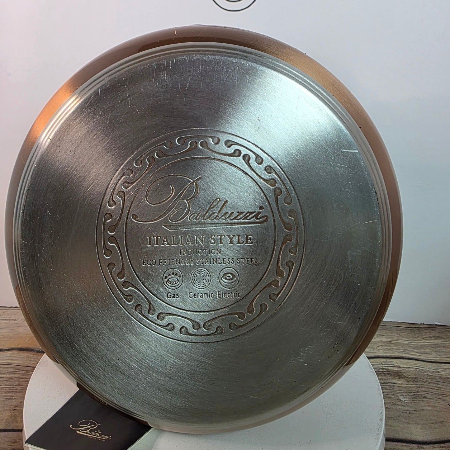 Hammered Copper Stainless Steel Tea Kettle By Balduzzi - Induction & Gas Safe Italian Style Missing Lid