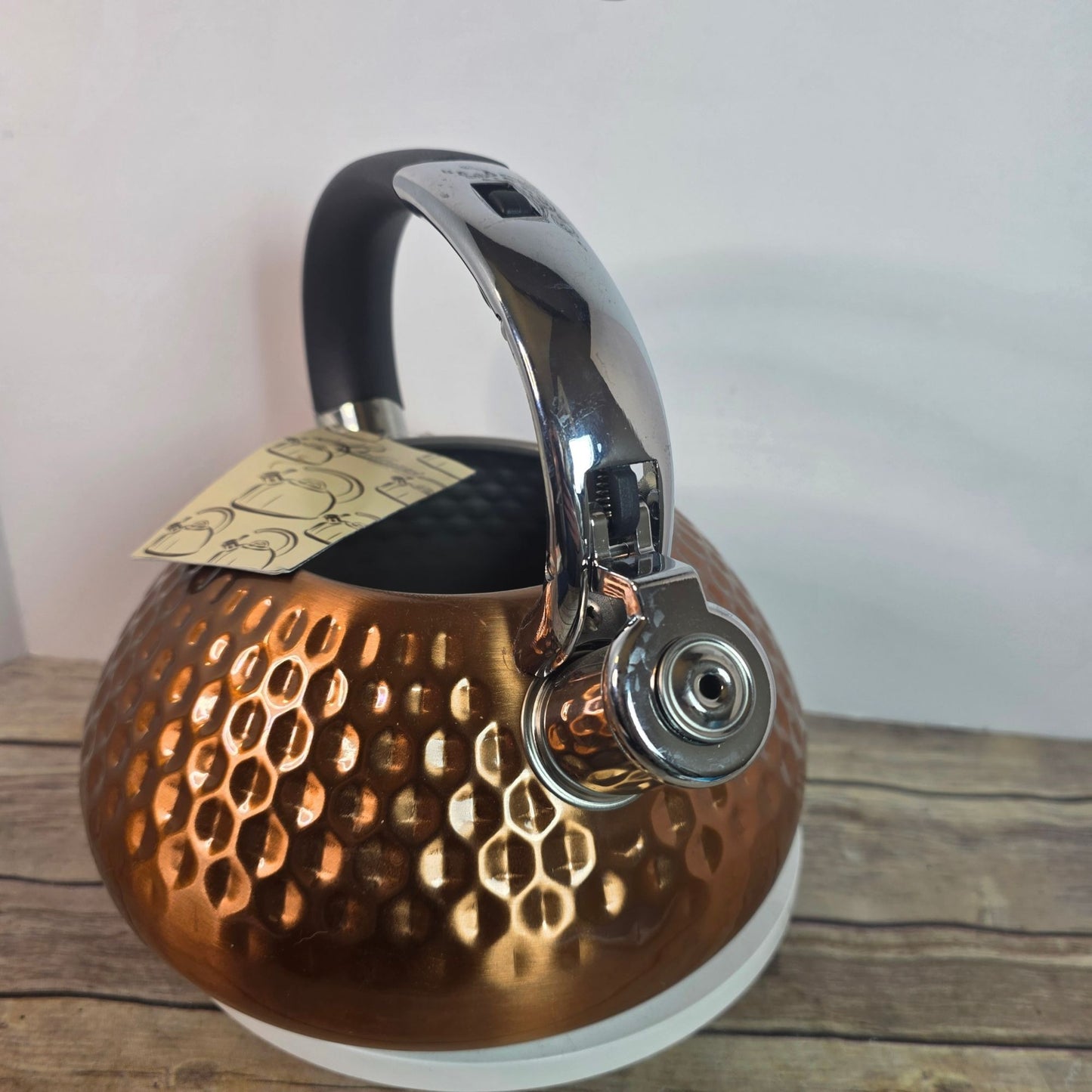 Hammered Copper Stainless Steel Tea Kettle By Balduzzi - Induction & Gas Safe Italian Style Missing Lid