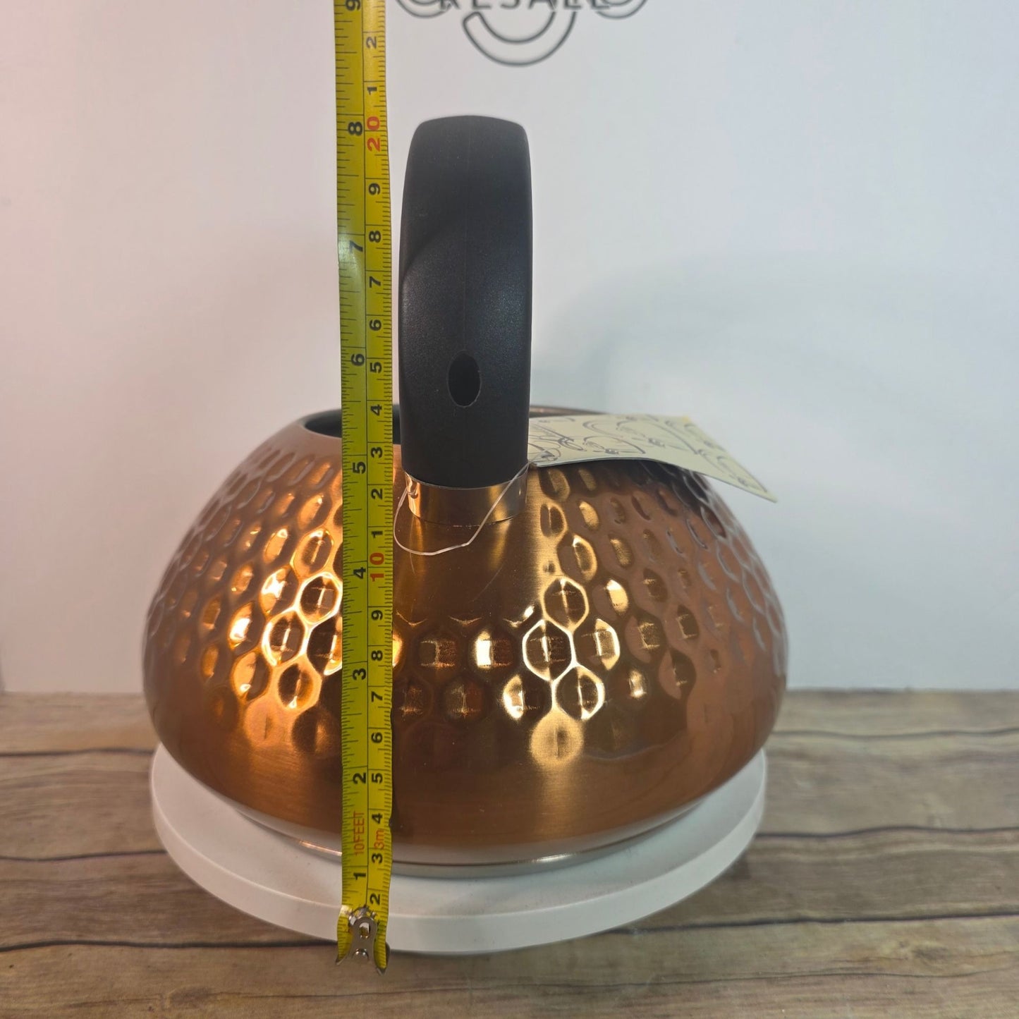Hammered Copper Stainless Steel Tea Kettle By Balduzzi - Induction & Gas Safe Italian Style Missing Lid