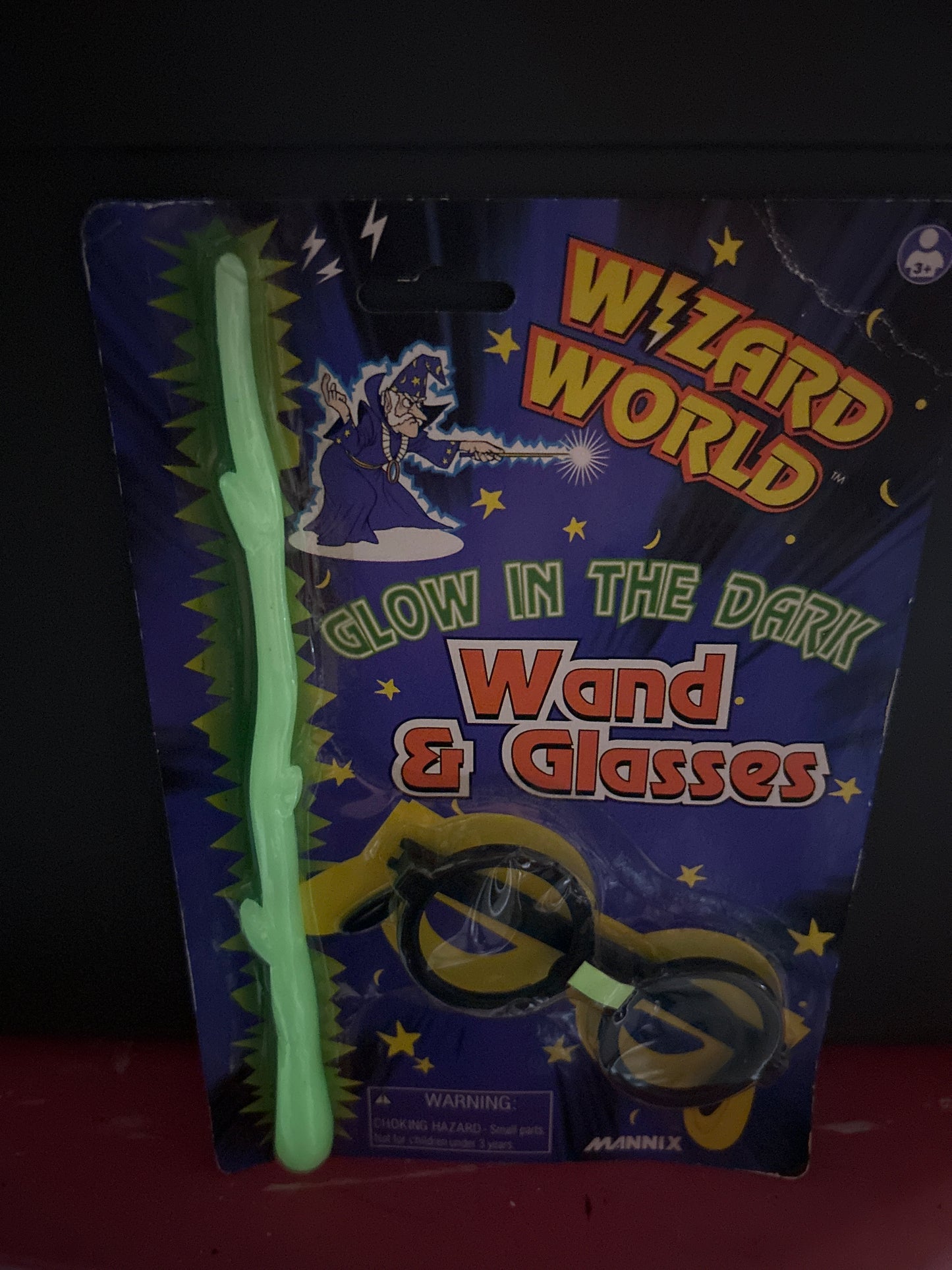 Vintage Harry Potter Inspired Wizard World Glow In The Dark Wand & Glasses