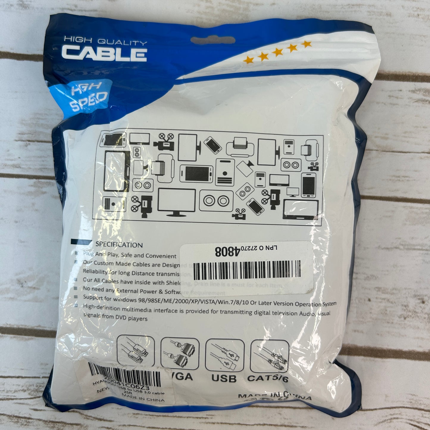 High Quality cable / High Speed / USB to USB 3.0 Cable / 25ft