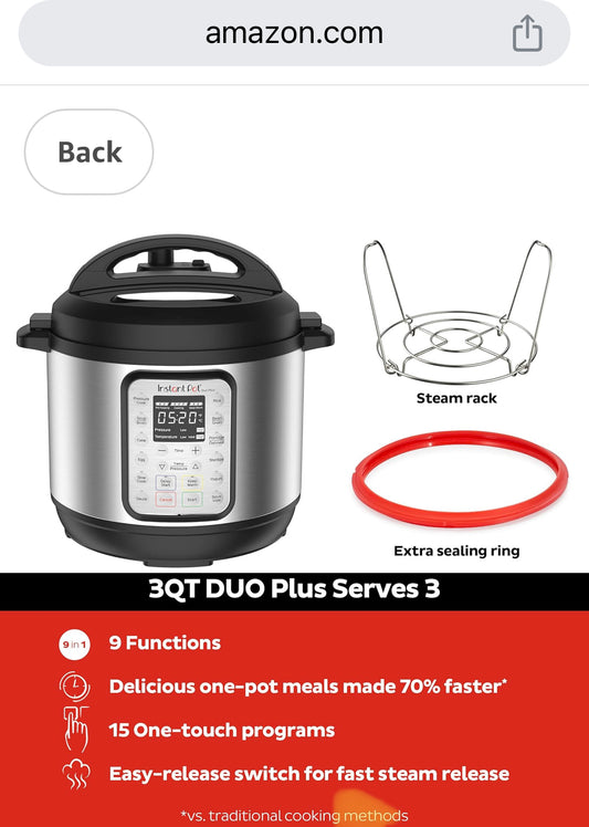 NIB New Instant Pot Duo Plus 3 V3 Electric Pressure Cooker 9-in-1