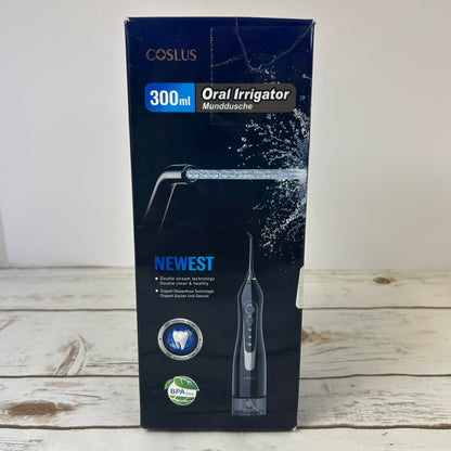NIOB New COSLUS Cordless Water Dental Flosser, Portable Teeth Pick, 300ML Rechargeable Tooth Irrigator for Teeth Cleaning, Black