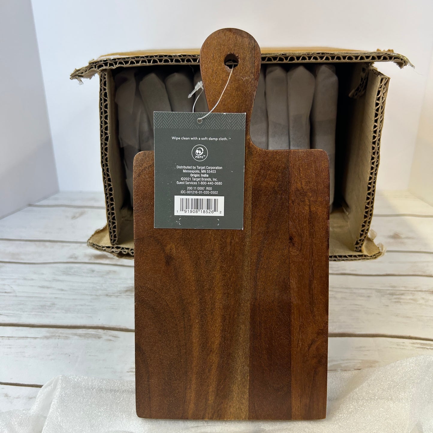 Lot Of 12 Threshold Serving/Cutting Board Arjun Dark Brown 10”X5” NWT