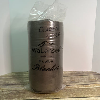 New WaLensee Soft Microfiber Blanket Queen Size Brown