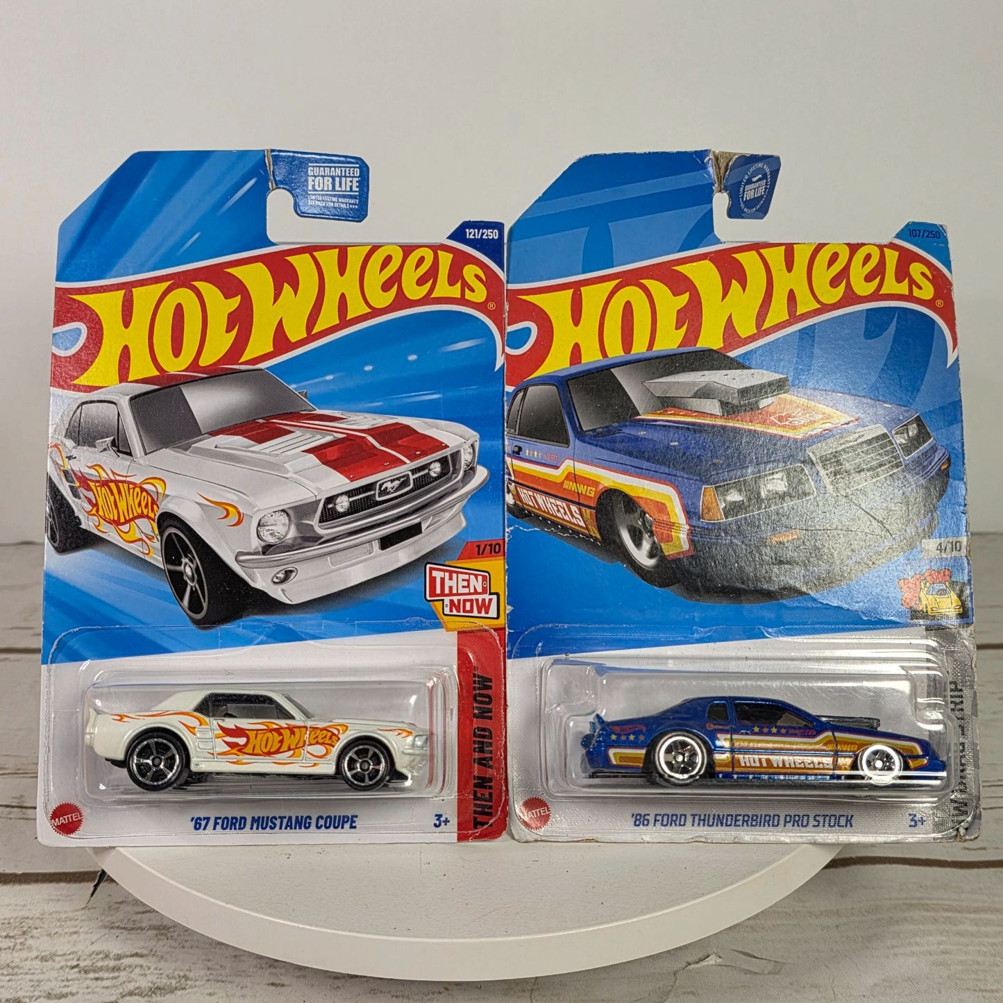 Hot Wheels 67 Ford Mustang Coupe & 86 Ford Thunderbird Pro Stock Die-Cast Cars  Limited Edition  Packaged Collectibles