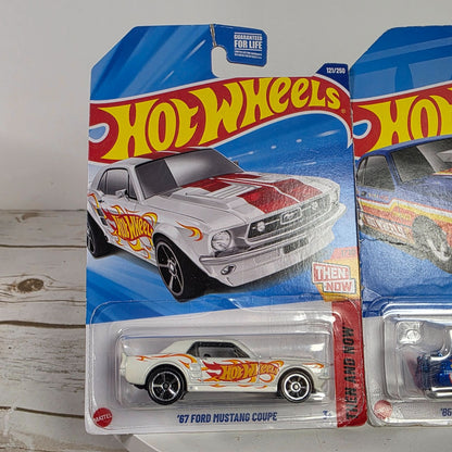 Hot Wheels 67 Ford Mustang Coupe & 86 Ford Thunderbird Pro Stock Die-Cast Cars  Limited Edition  Packaged Collectibles