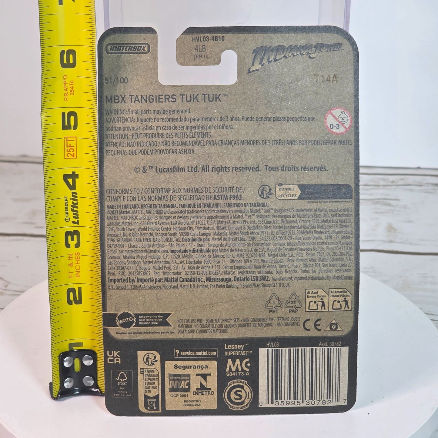 Matchbox Indiana Jones MBX Tangiers Tuk Tuk Red & Green Die-Cast Vehicle Limited Edition 51/10