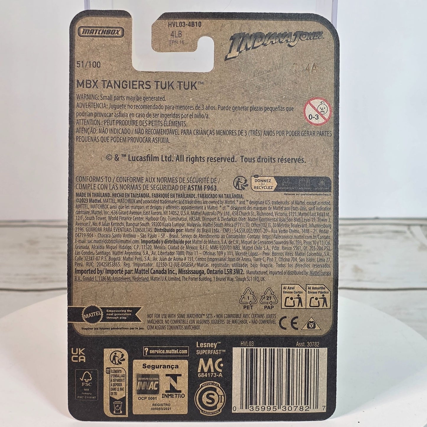 Matchbox Indiana Jones MBX Tangiers Tuk Tuk Red & Green Die-Cast Vehicle Limited Edition 51/10
