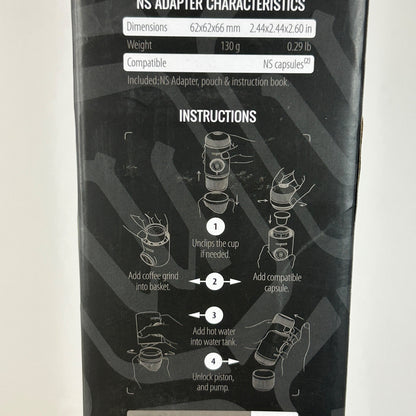 Wacaco Nanopresso Portable Espresso Machine With NS Adapter