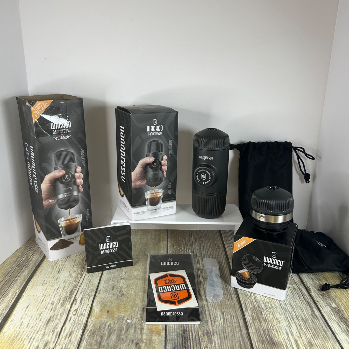 Wacaco Nanopresso Portable Espresso Machine With NS Adapter