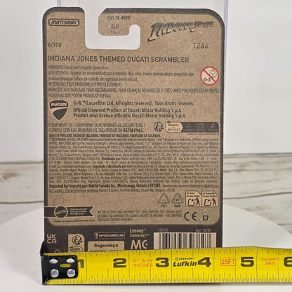 Matchbox Indiana Jones Ducati Scrambler Die-Cast Motorcycle Collectible Toy