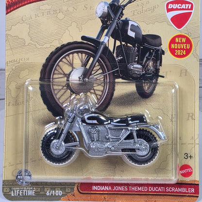 Matchbox Indiana Jones Ducati Scrambler Die-Cast Motorcycle Collectible Toy