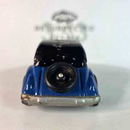 RARE VINTAGE Blue MG TF Tin Litho Friction Toy Car Roadster Japan 1950s Collector