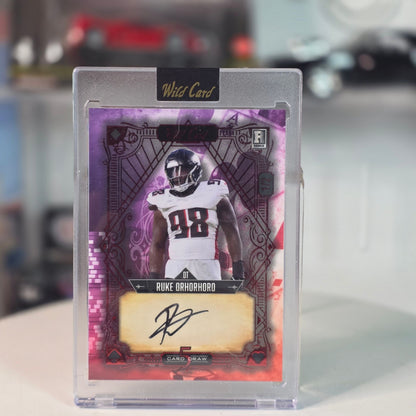 2024 Wild Card Ruke Orhorhoro 1/2 Purple Foil On-Card Auto Rookie RC Falcons