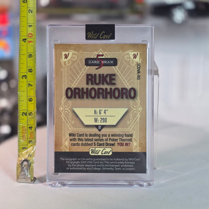 2024 Wild Card Ruke Orhorhoro 1/2 Purple Foil On-Card Auto Rookie RC Falcons