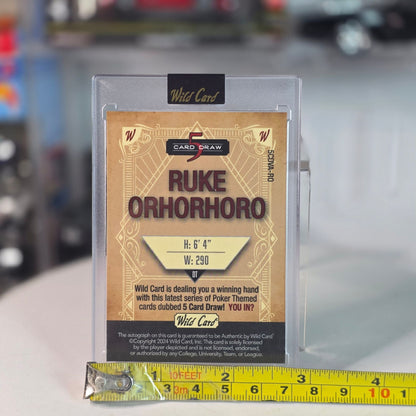 2024 Wild Card Ruke Orhorhoro 1/2 Purple Foil On-Card Auto Rookie RC Falcons