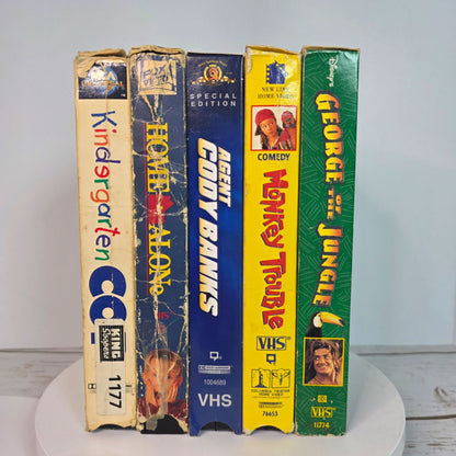 Disneys "George Of The Jungle" & "Monkey Trouble" "Agent Cody Banks" "Home Alone" & "Kindergarten Cop" VHS Lot