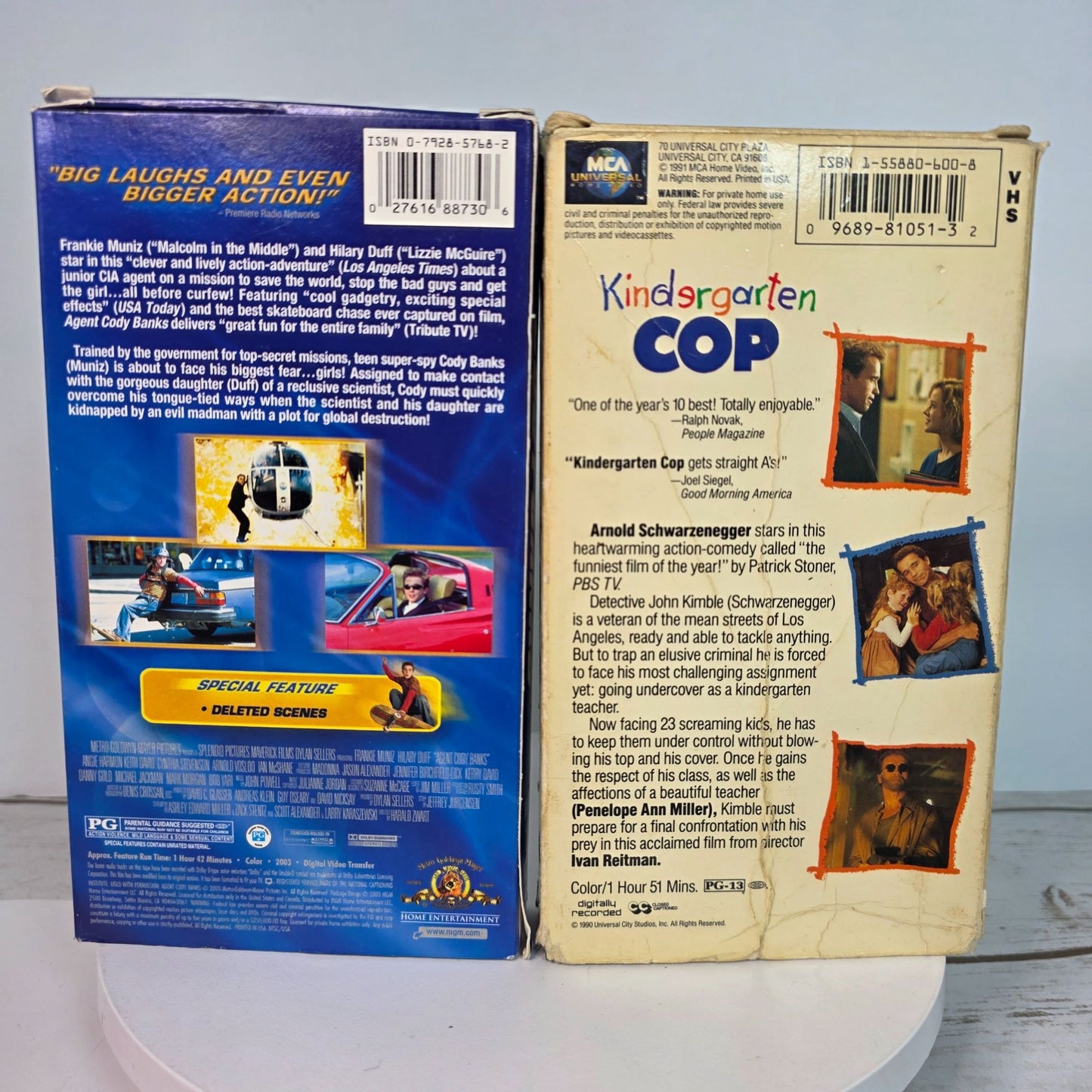 Disneys "George Of The Jungle" & "Monkey Trouble" "Agent Cody Banks" "Home Alone" & "Kindergarten Cop" VHS Lot