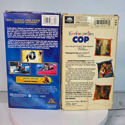 Disneys "George Of The Jungle" & "Monkey Trouble" "Agent Cody Banks" "Home Alone" & "Kindergarten Cop" VHS Lot