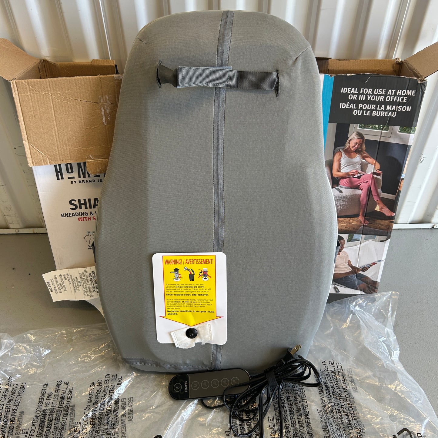 HoMEDICS Shiatsu Kneading & Vibration Cushion w/Heat Massager