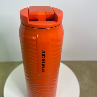 New NWT Starbucks Orange Wave Tumbler (16 oz)