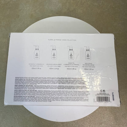 NIB New Molton Brown 4 x 3.3 oz. Floral & Marine Hand Gift Set Fine Liquid Hand Wash