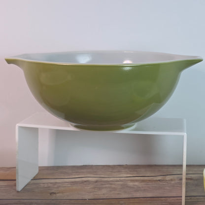 Pyrex Verde Green Cinderella Nesting Glass Bowls Set Of 3