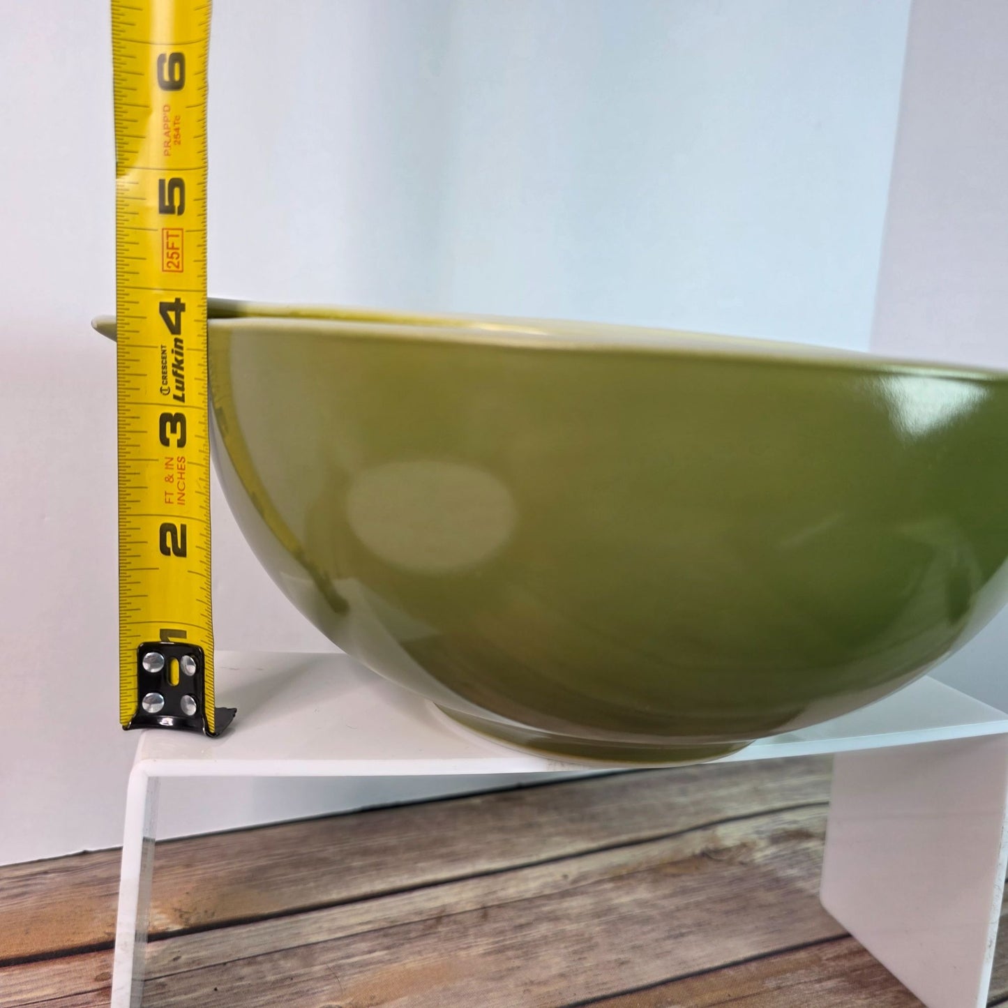 Pyrex Verde Green Cinderella Nesting Glass Bowls Set Of 3