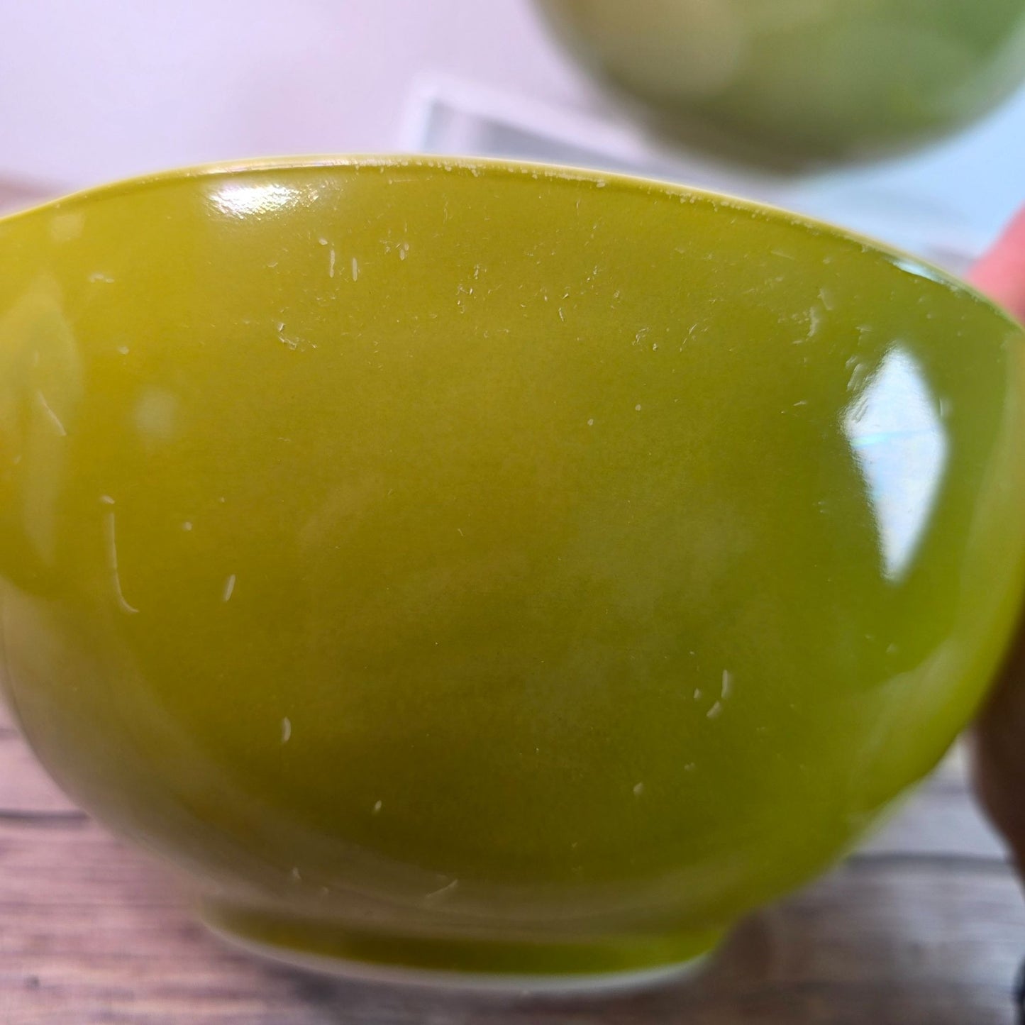 Pyrex Verde Green Cinderella Nesting Glass Bowls Set Of 3