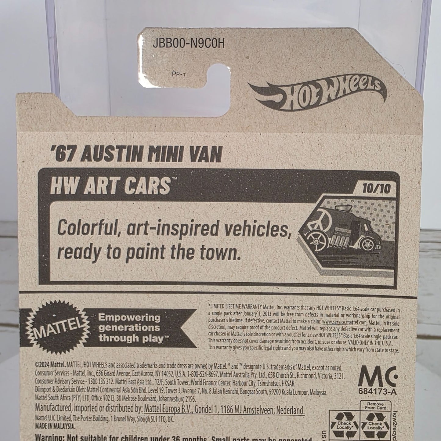 Hot Wheels 67 Austin Mini Van Die-Cast Car