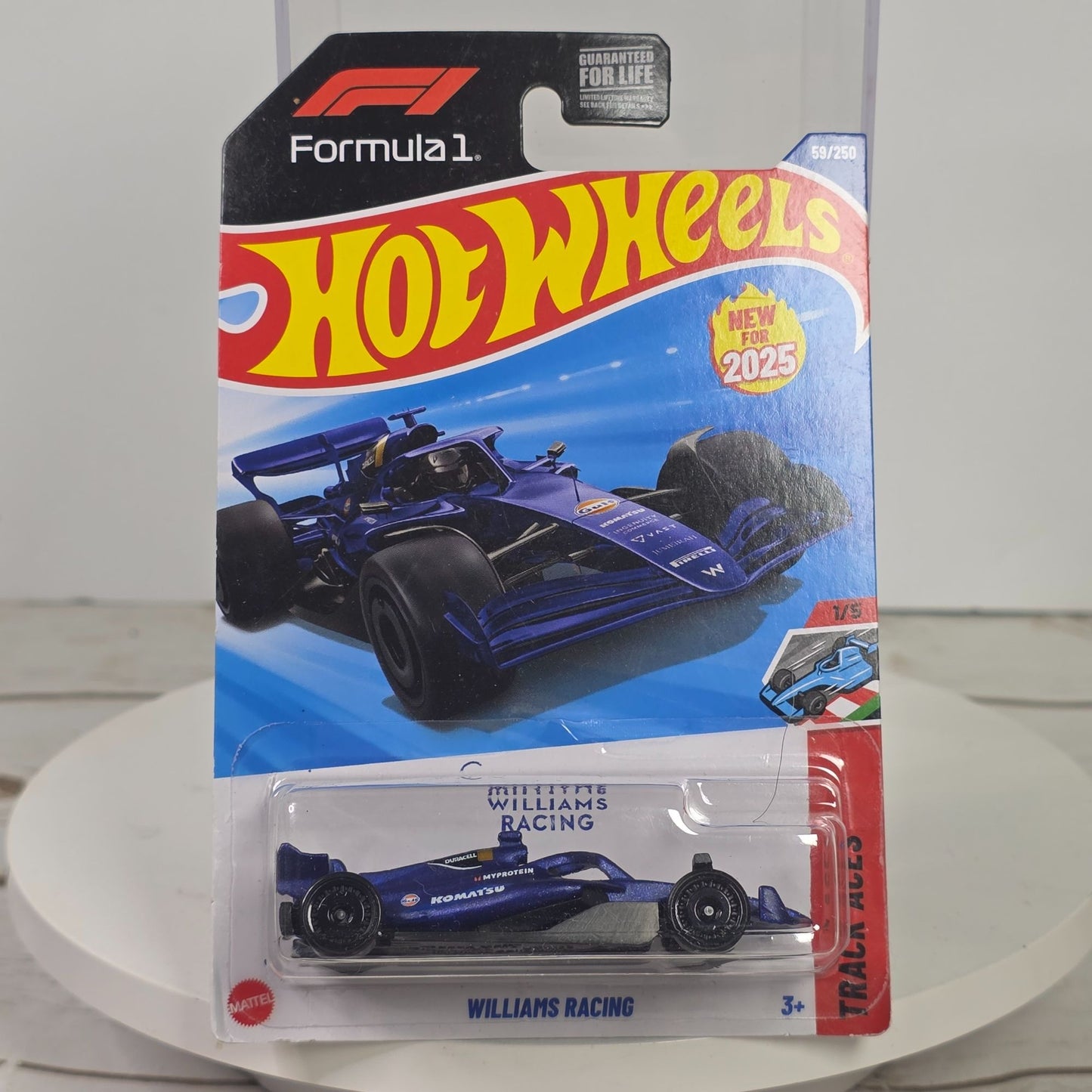 Hot Wheels Formula 1 Williams Racing Die-Cast Car 59/250 Collectible Track Stars New For 2025 Blue