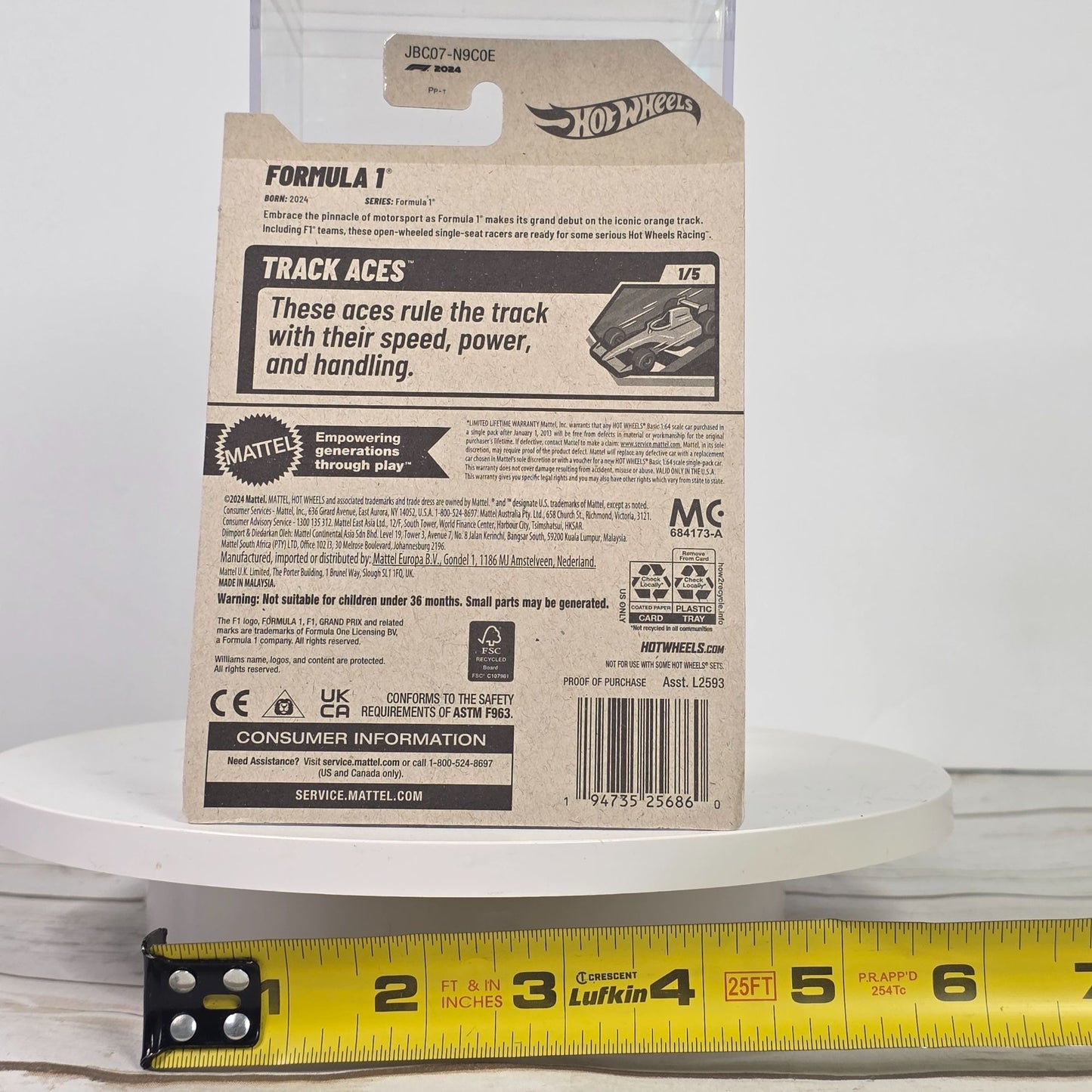 Hot Wheels Formula 1 Williams Racing Die-Cast Car 59/250 Collectible Track Stars New For 2025 Blue