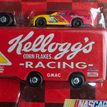 NASCAR 50th Anniversary Die Cast Replica 1:144 Scale Stock Car & Team Transporter - Kelloggs Racing Truck & Car Set