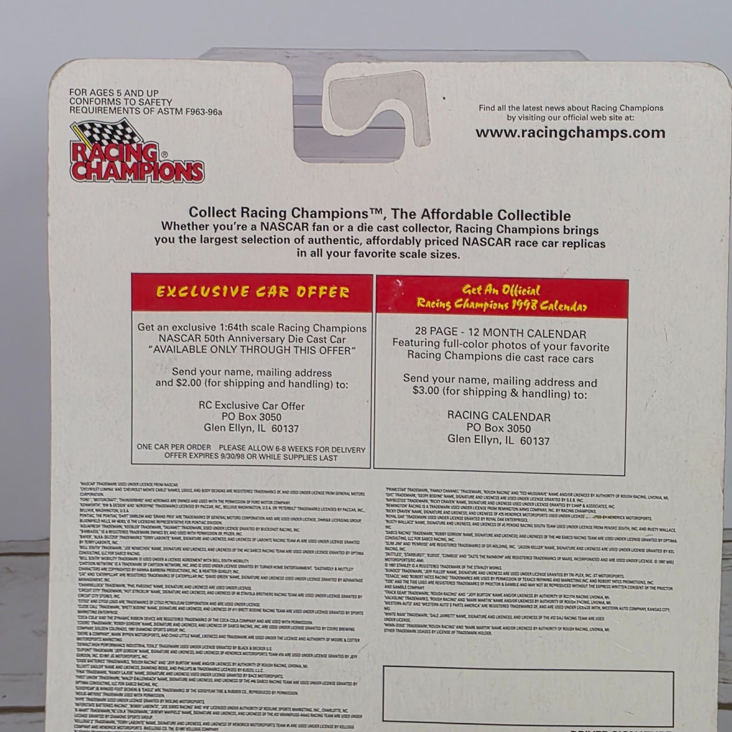 NASCAR 50th Anniversary Die Cast Replica 1:144 Scale Stock Car & Team Transporter - Kelloggs Racing Truck & Car Set