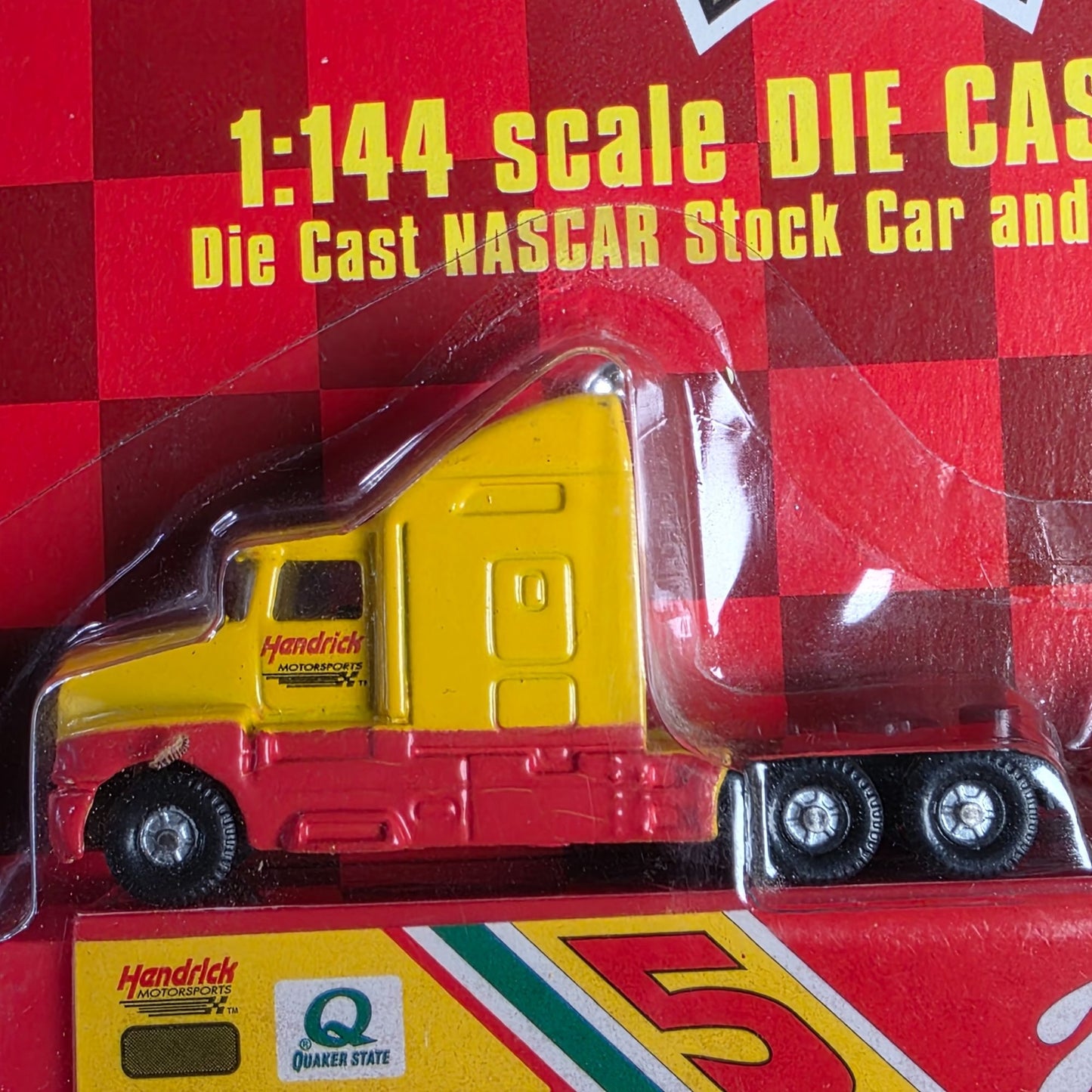NASCAR 50th Anniversary Die Cast Replica 1:144 Scale Stock Car & Team Transporter - Kelloggs Racing Truck & Car Set