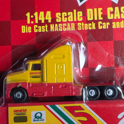 NASCAR 50th Anniversary Die Cast Replica 1:144 Scale Stock Car & Team Transporter - Kelloggs Racing Truck & Car Set