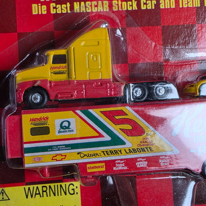 NASCAR 50th Anniversary Die Cast Replica 1:144 Scale Stock Car & Team Transporter - Kelloggs Racing Truck & Car Set