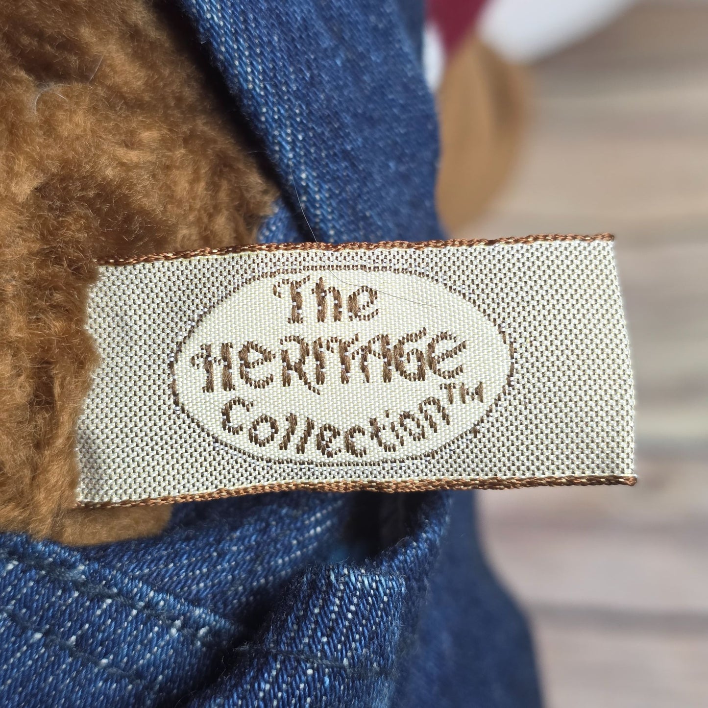 Wrinkles Inc. Heritage Collection Plush Dog With Denim Overalls