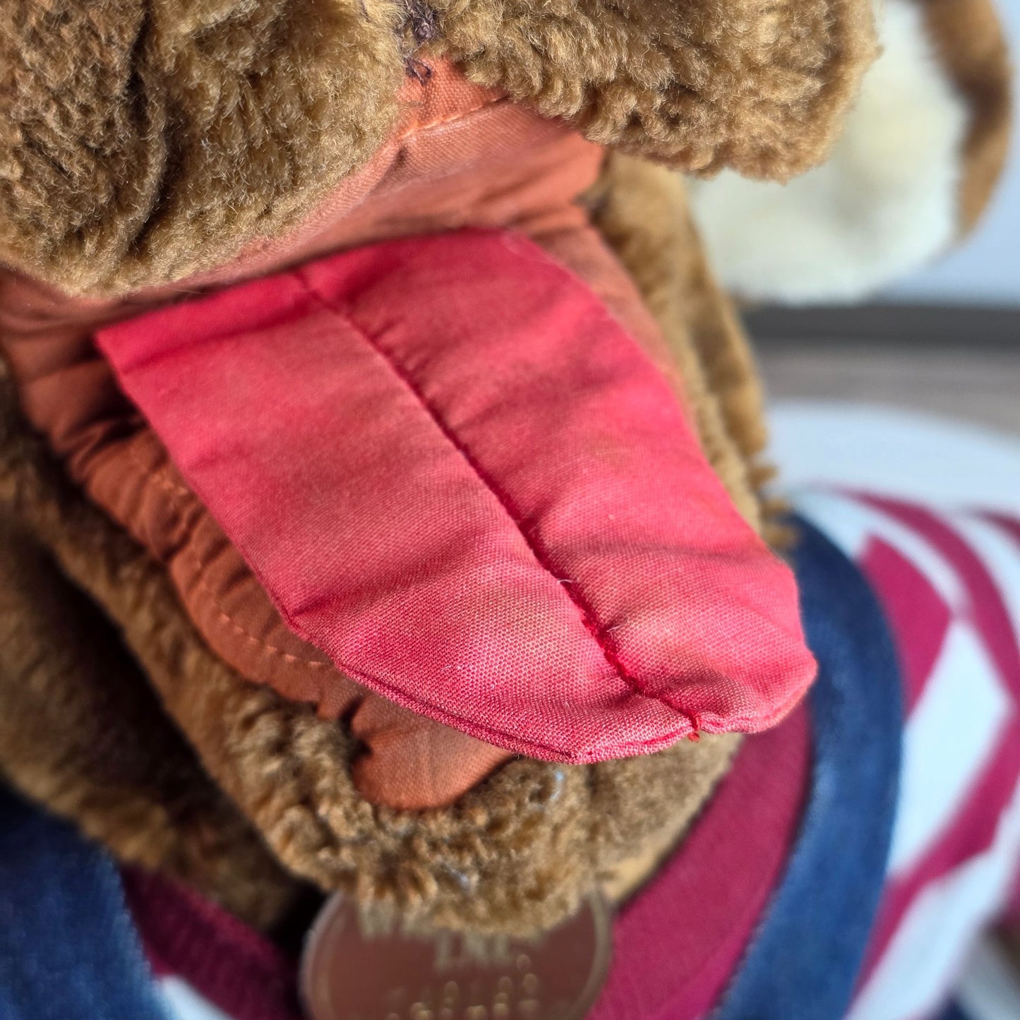 Wrinkles Inc. Heritage Collection Plush Dog With Denim Overalls